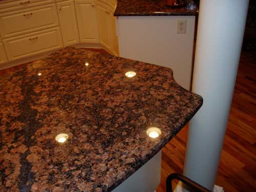 A custom cut countertop