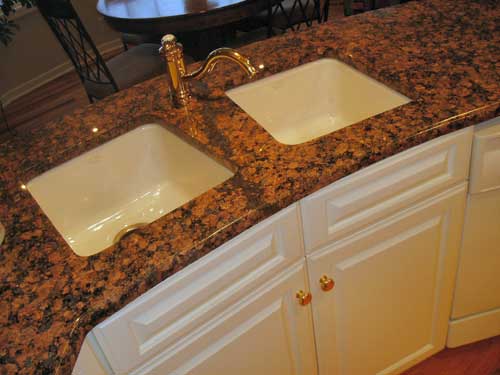 Close-up of a sink area