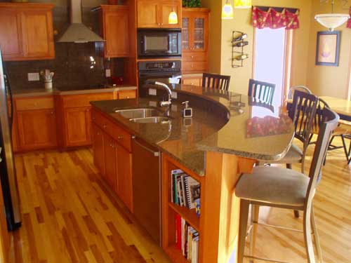 Stylish granite on an island bar